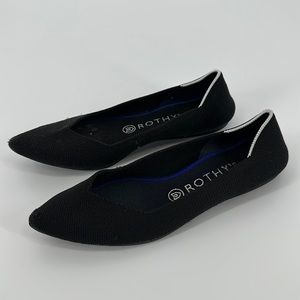 Rothy’s black pointed toe flats size 7